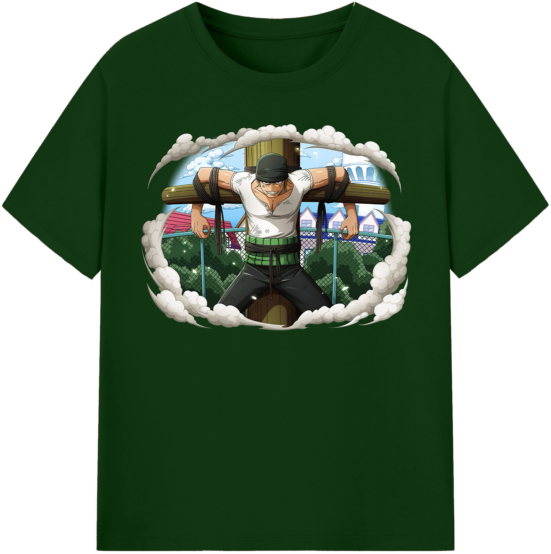 ワンピース ロロノア・ゾロ ONE PIECE Roronoa Zoro 綿100％半袖Tシャツ（フロントプリント）